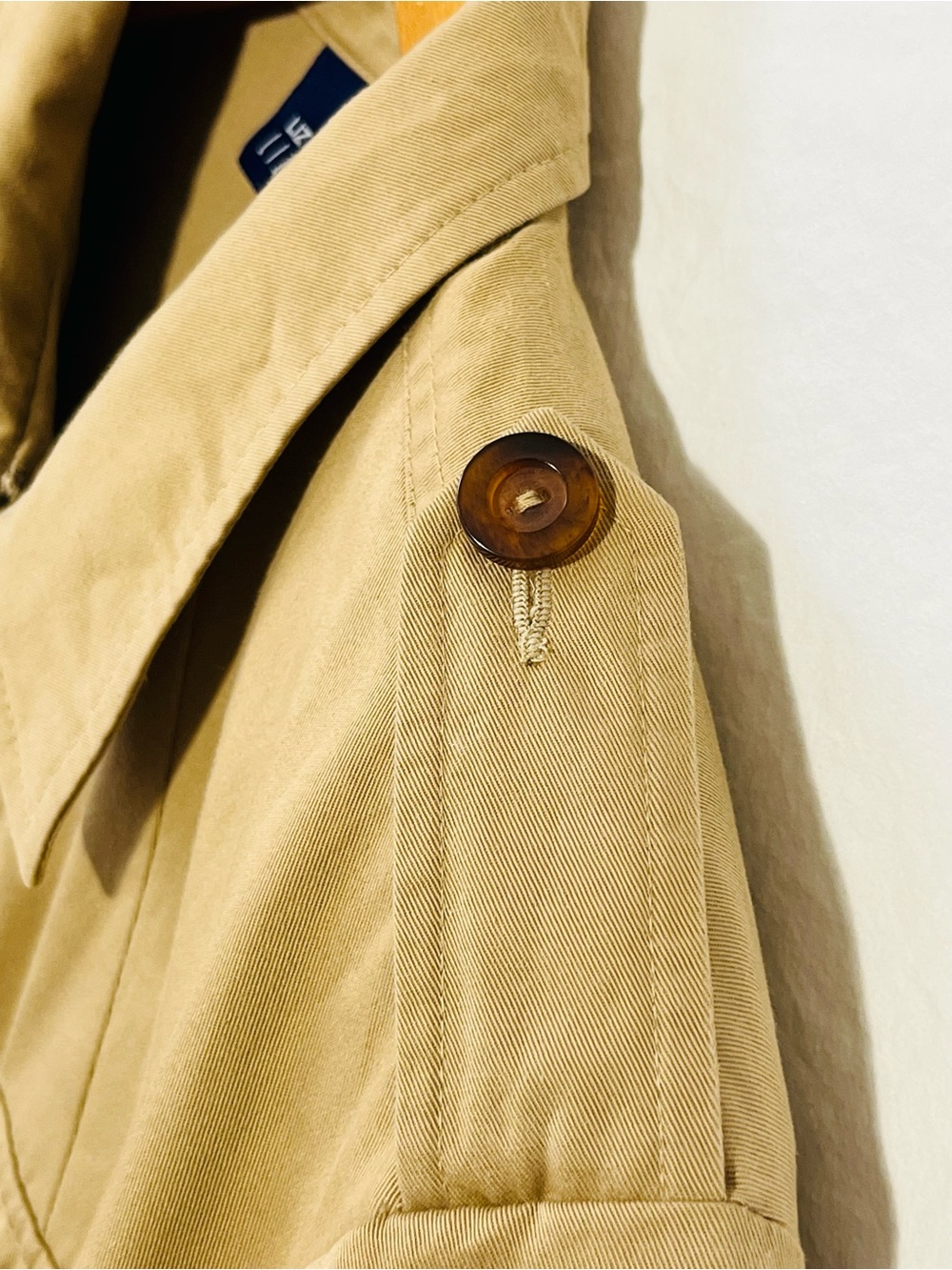 Vintage Liz Claiborne Lizsport Tan Cotton Safari Field Jacket Size 6 - Picture 4 of 14